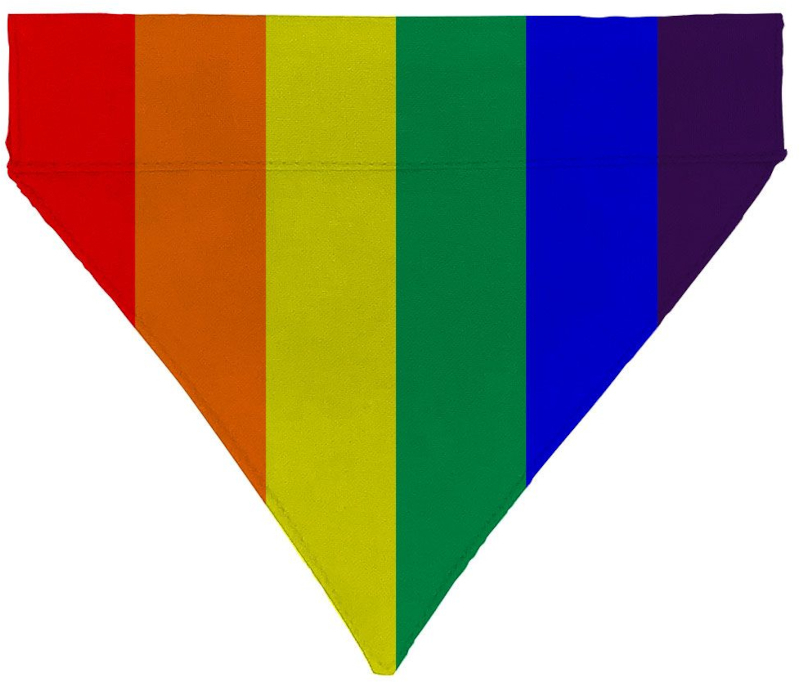 dog bandana with pride flag design