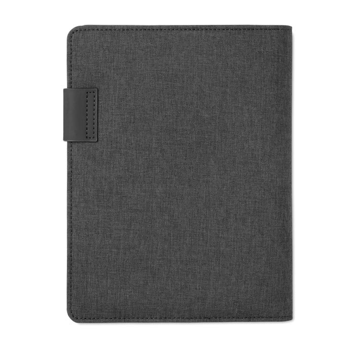 Linen PU A5 Branded Wireless Charging Folder