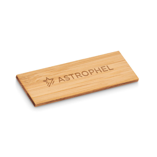 Engraved Bamboo Name Badge