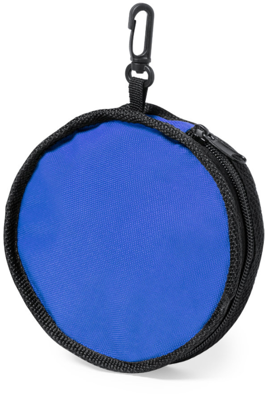 Foldable Dual Pet Bowl in blue closed