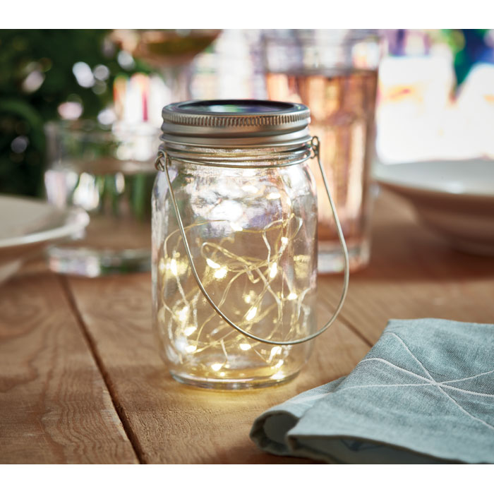 Glass Mason Jar with Lights
