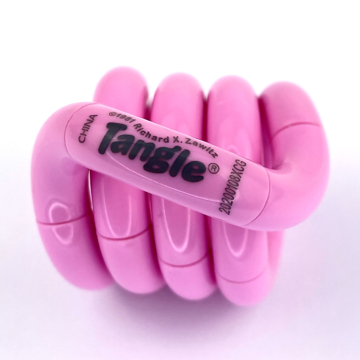 solid pink tangle coiled