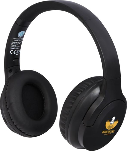 Bluetooth headphones made from recycled plastic