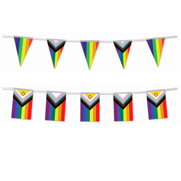 bunting with pride flags