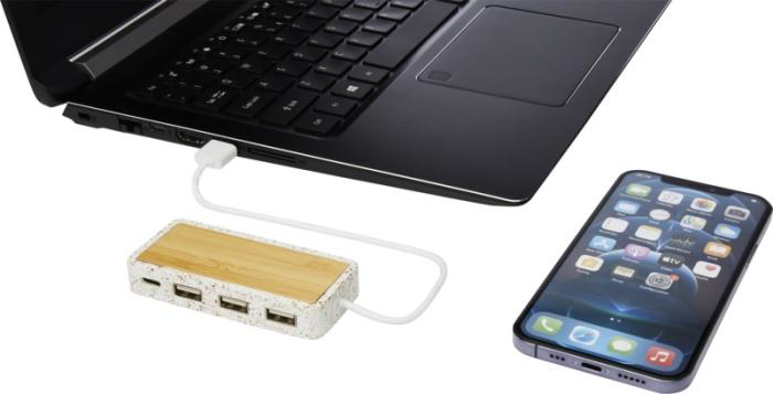 USB hub in use