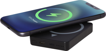 Magnetic Power Bank in use