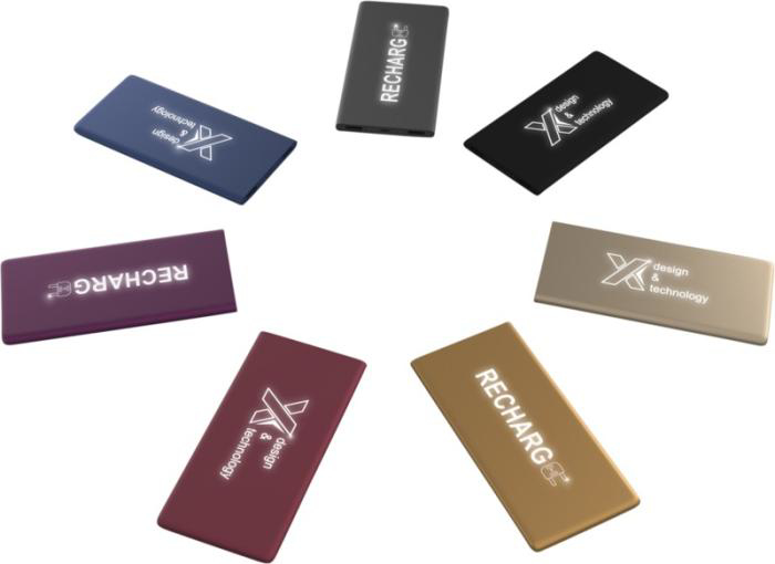Light up power banks of all different colours with logos