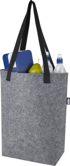 Grey recycled felt tote bag 