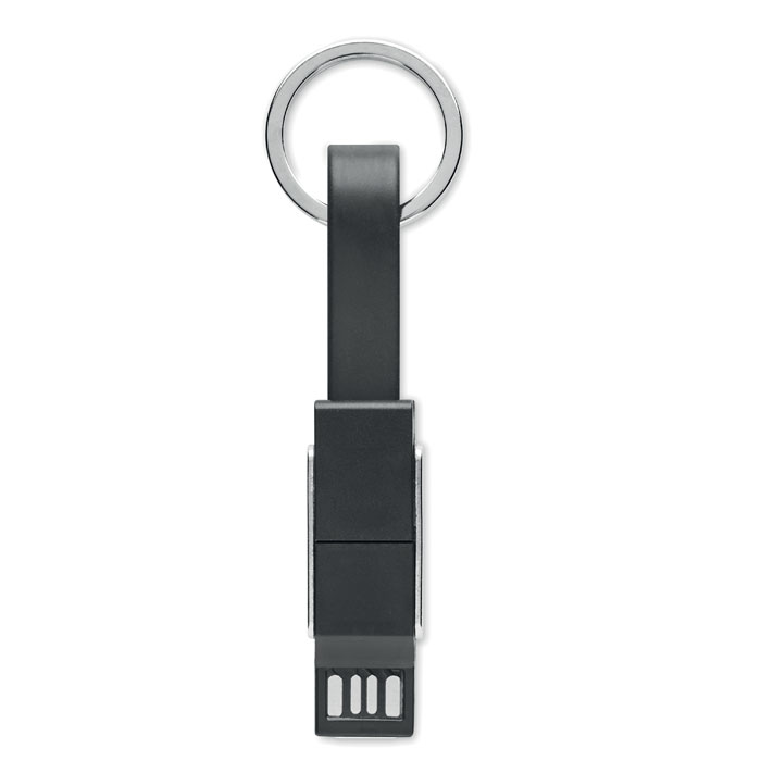 Multi-cable keyring Key C in black