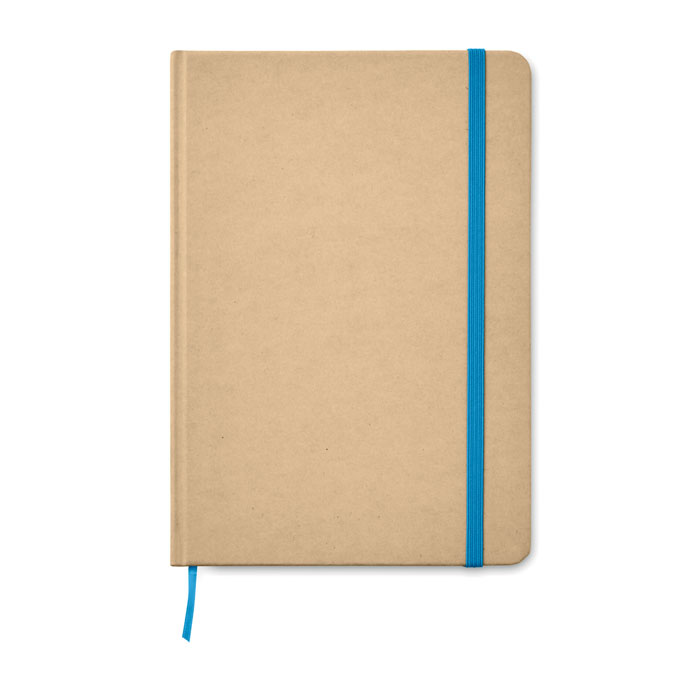 A5 Notebook Recycled carton cover with blue strap