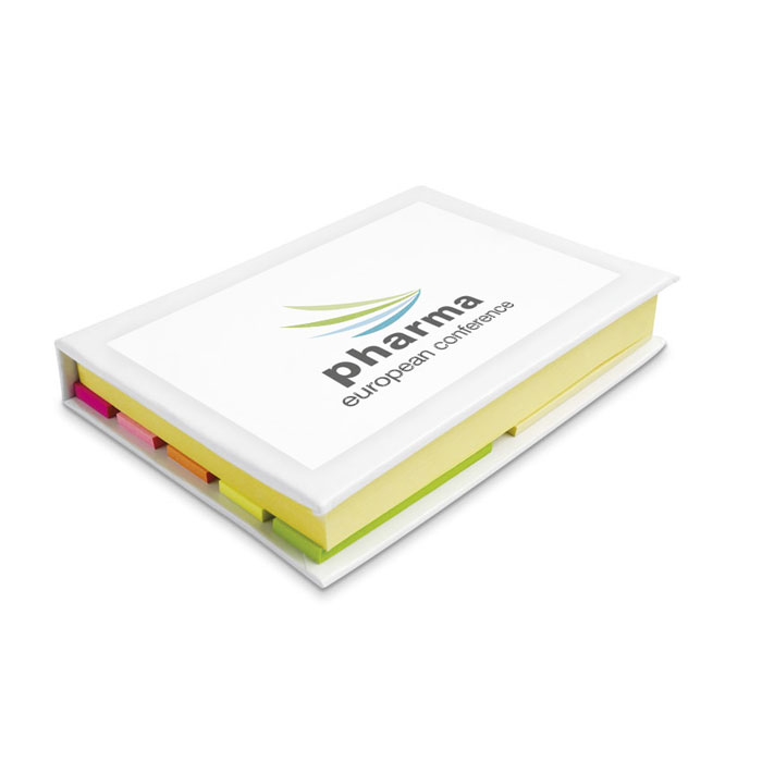 White Sticky Notes Closed With Print