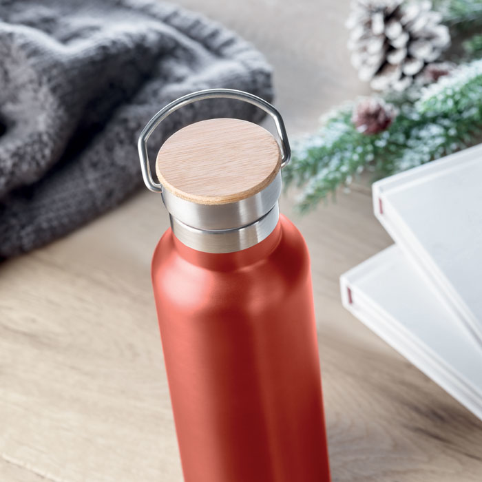 Helsinki Stainless Steel Flask In Red