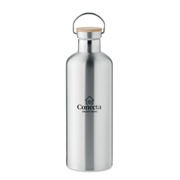 Show details for Helsinki Steel Flask Extra Helsinki Extra with print in Silver