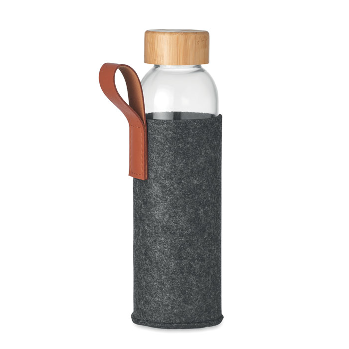 Glass bottle in RPET pouch without print
