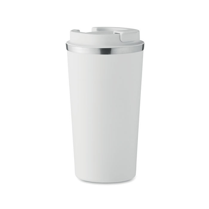 Steel tumbler in white