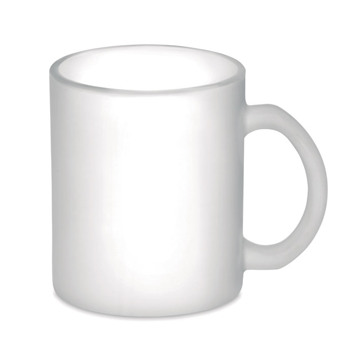 Sublimated matt glass mug without print