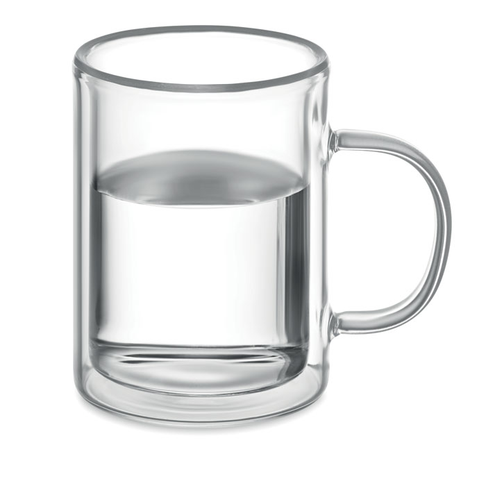 Gloss glass mug with liquid
