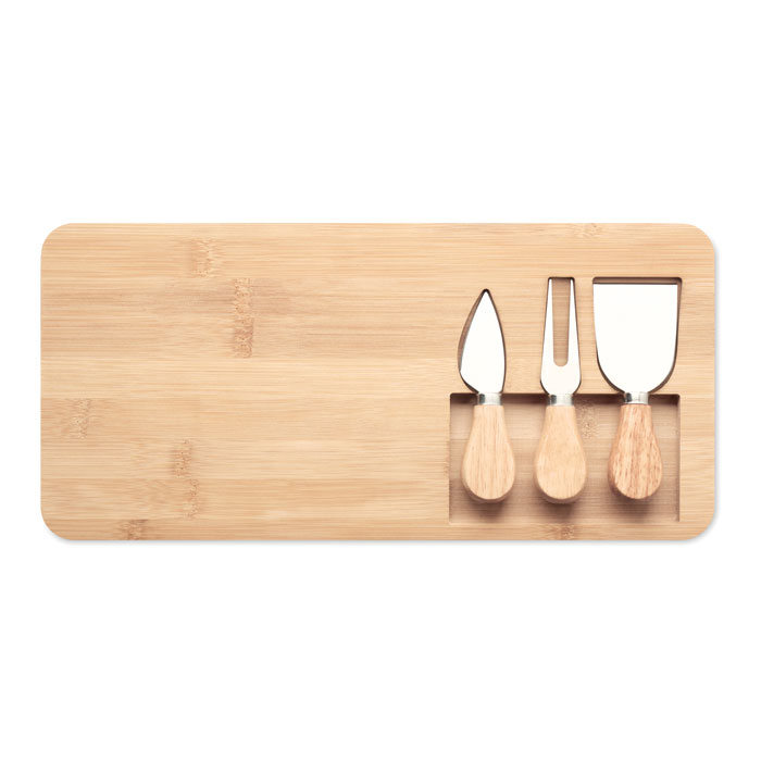 Bamboo Cheese Set Serving Board 