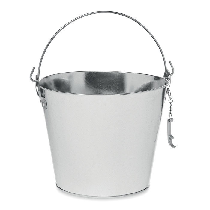 Beer bucket with bottle opener 