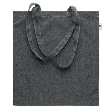 Recycled polyester tote bag in black