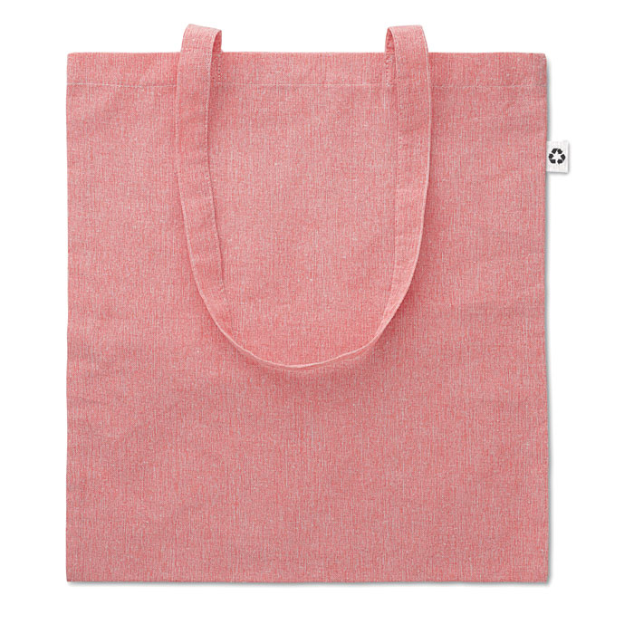 Recycled polyester tote bag in red
