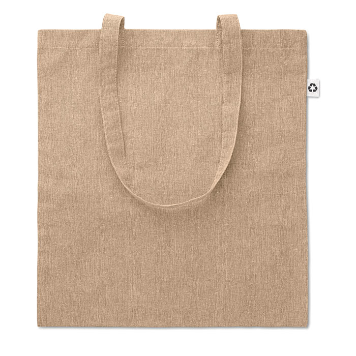Recycled polyester tote bag in beige
