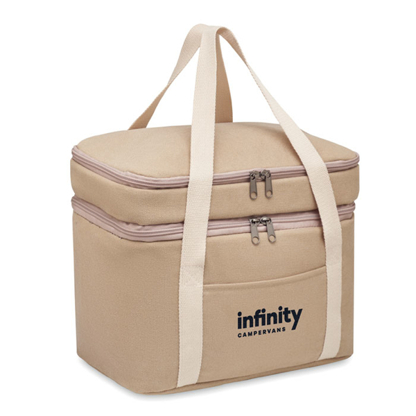 Washed cotton lunch box with print