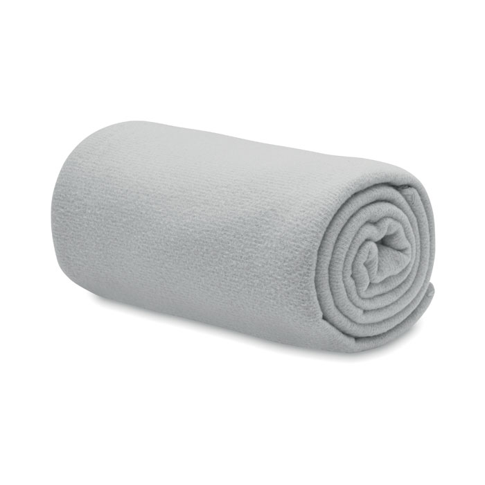 RPET blanket in grey rolled