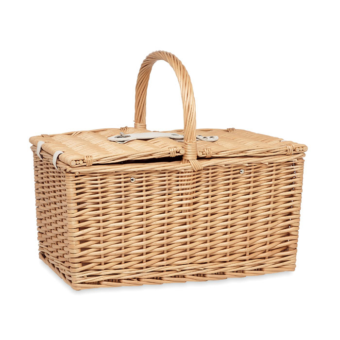 Wicker basket for picnic 