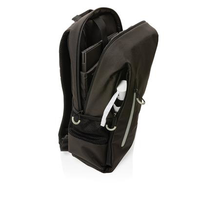 Lima RFID Laptop Backpack in Black open