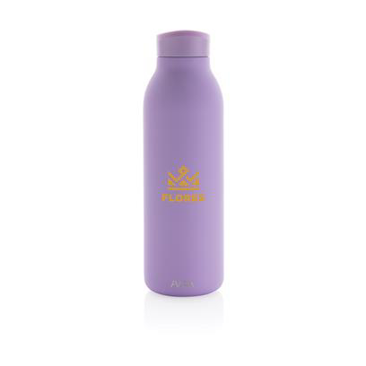 Printed stainless steel vacuum bottle in purple