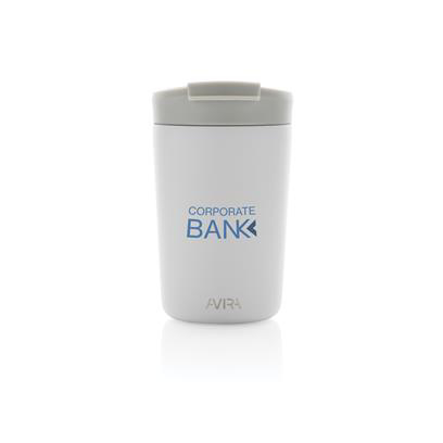 Natural steel tumbler with print