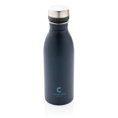 Navy Recycled Steel Deluxe Bottle in Navy