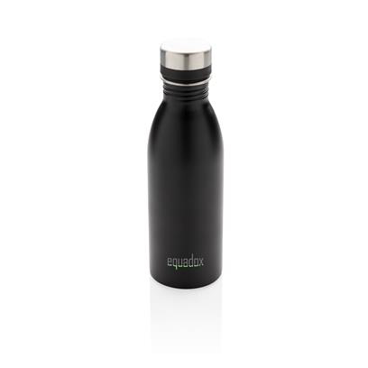 Navy Recycled Steel Deluxe Bottle in Black