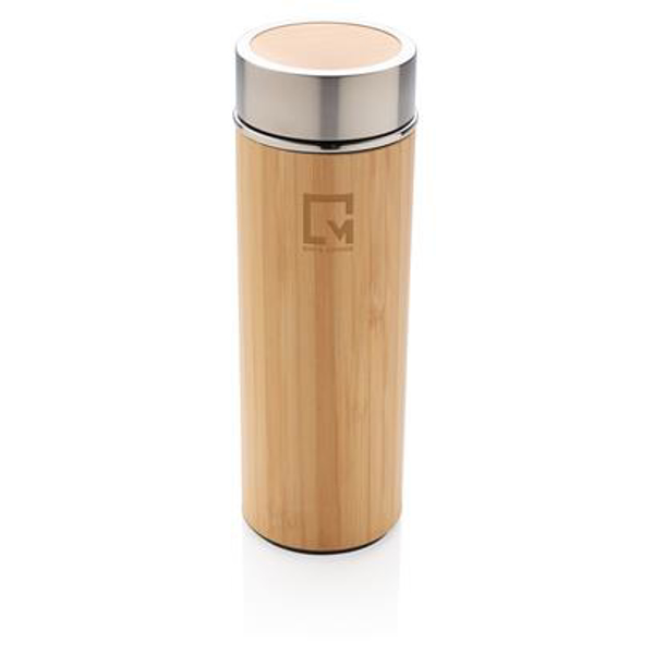 Bamboo Vacuum Bottle with print