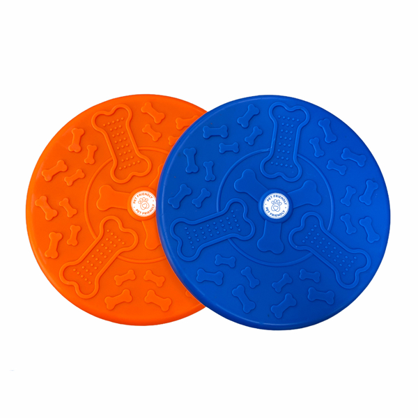 patterned rubber dog frisbee