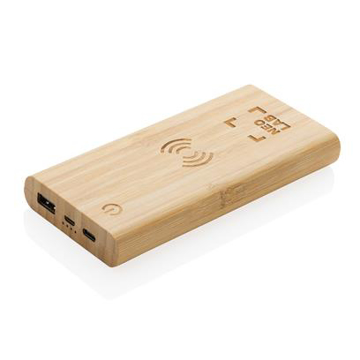 Bamboo power bank with print