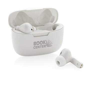 Liberty Pro Earbuds in white with print