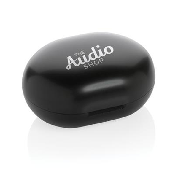 Black Recycled Plastic Earbuds 