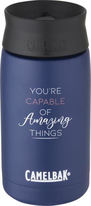 Hot cap 350ml insulated tumbler with print in Navy