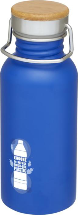 Thor steel bottle with print in blue