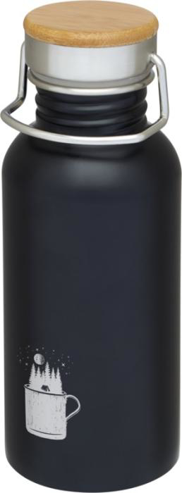 Thor steel bottle with print in black