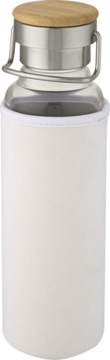 Thor 660ml glass bottle with neoprene sleeve in white