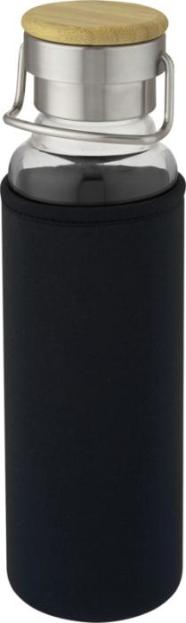 Thor 660ml glass bottle in neoprene sleeve in black