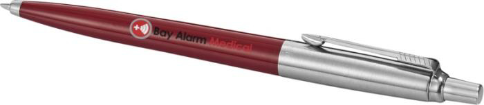 Red parker pen with print