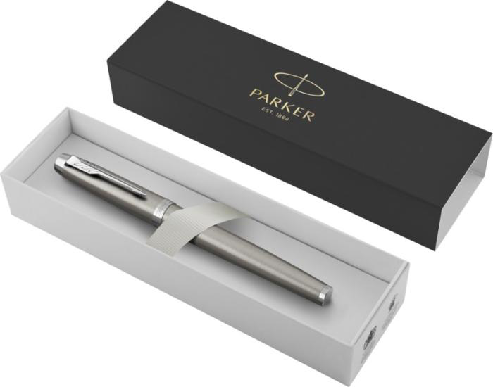 Parker IM Fountain Pen in Silver in packaging