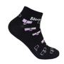 Black and pink ankle socks