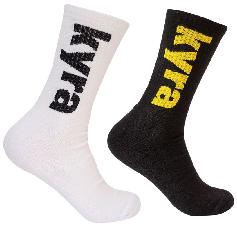 Kyra Black and White Crew Socks 