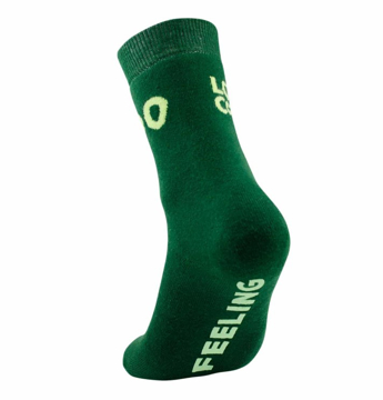 Green Gripper socks with different coloured grip pads