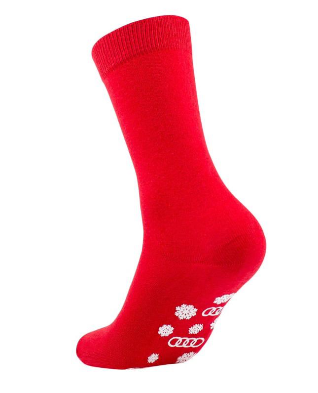 Red Gripper socks with audi grip pads